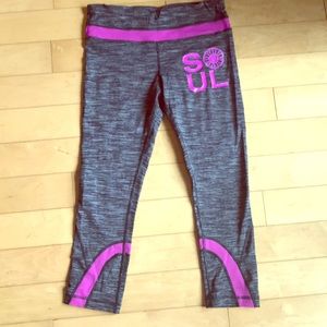 Lululemon x Soul Cycle cropped workout plants